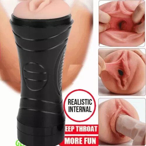Male Masturbator Silicone Realistic Pussy Vagina Stroker Cup Male Sex Toy Aus - Image 7