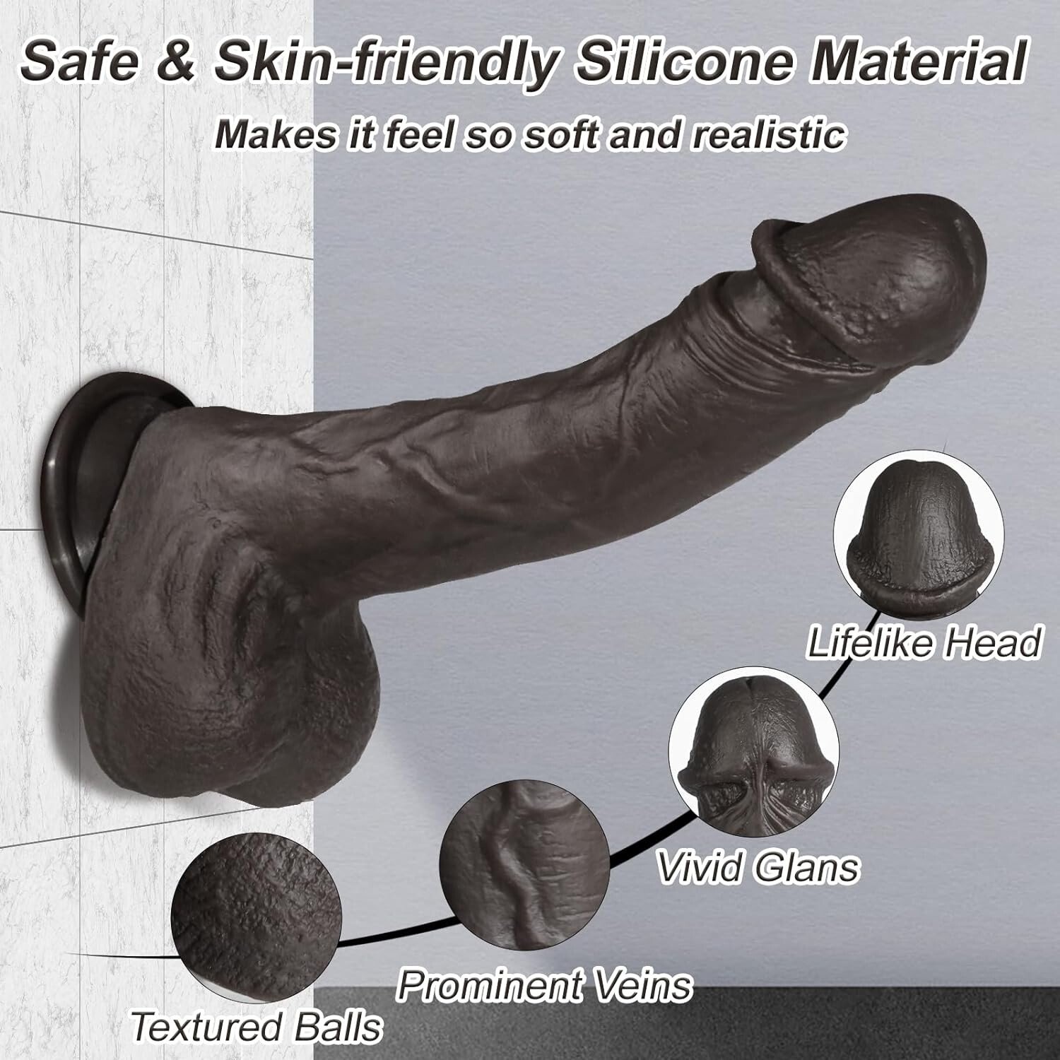 Dildo Dong Realistic Heat Vibrator Penis Viginal Anal Suction Cup Adult Sex Toy - Image 6