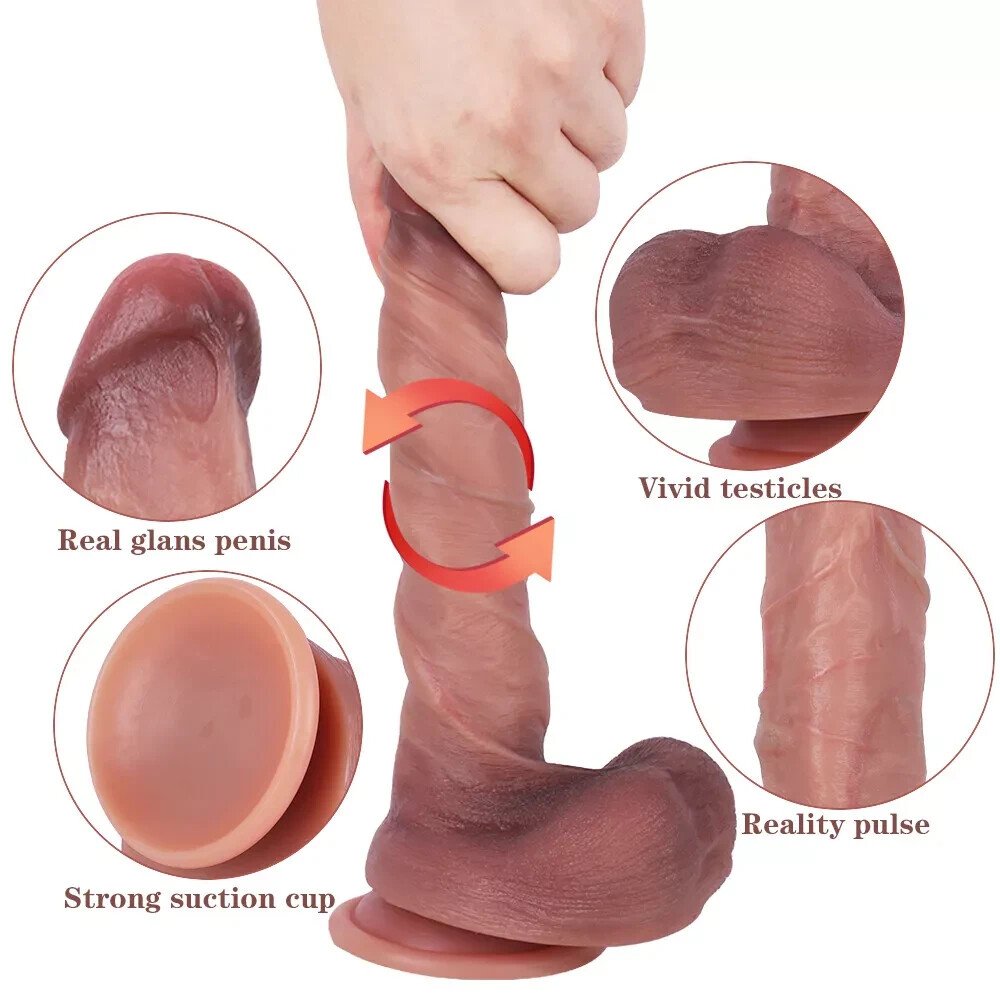 Dildo Dong Realistic Heat Vibrator Penis Viginal Anal Suction Cup Adult Sex Toy - Image 8