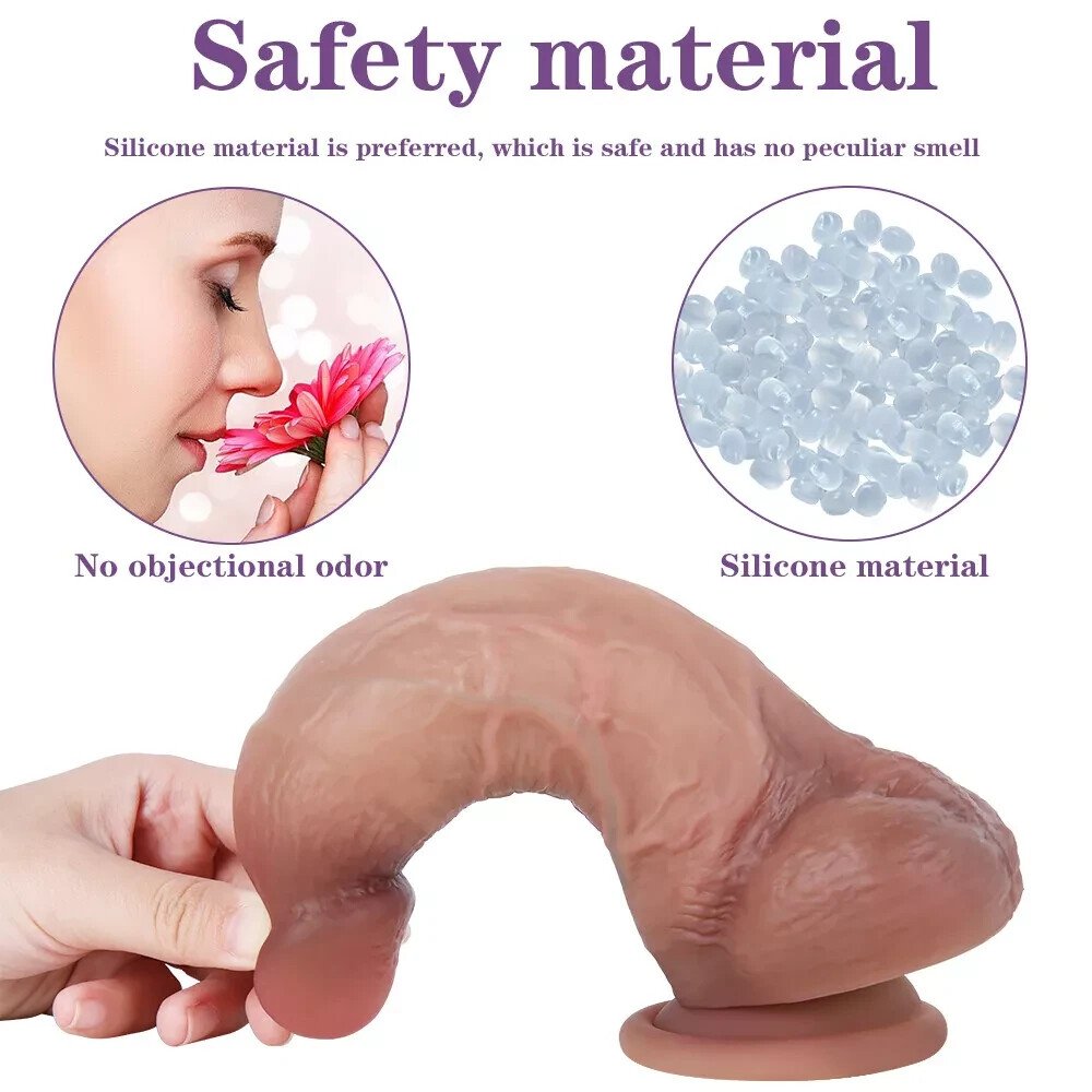 Dildo Dong Realistic Heat Vibrator Penis Viginal Anal Suction Cup Adult Sex Toy - Image 9