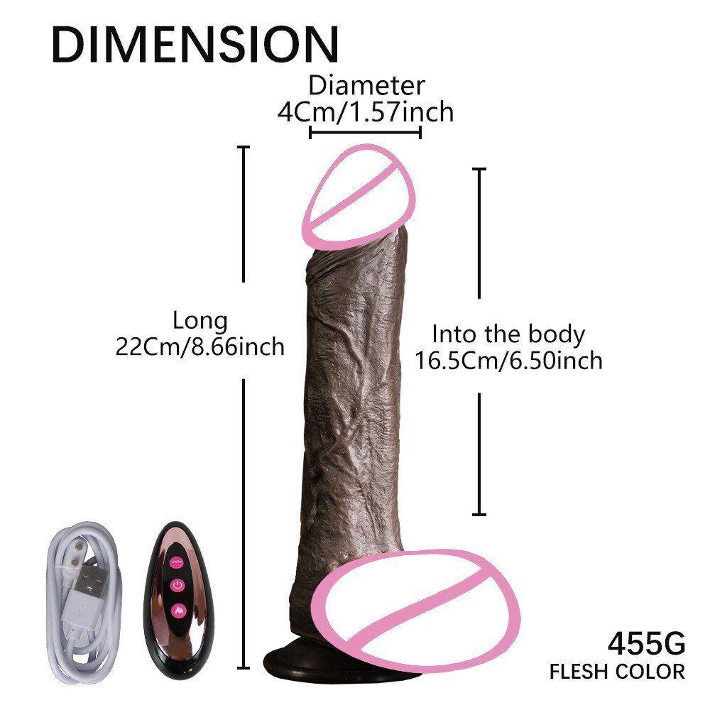 Dildo Dong Realistic Heat Vibrator Penis Viginal Anal Suction Cup Adult Sex Toy - Image 14