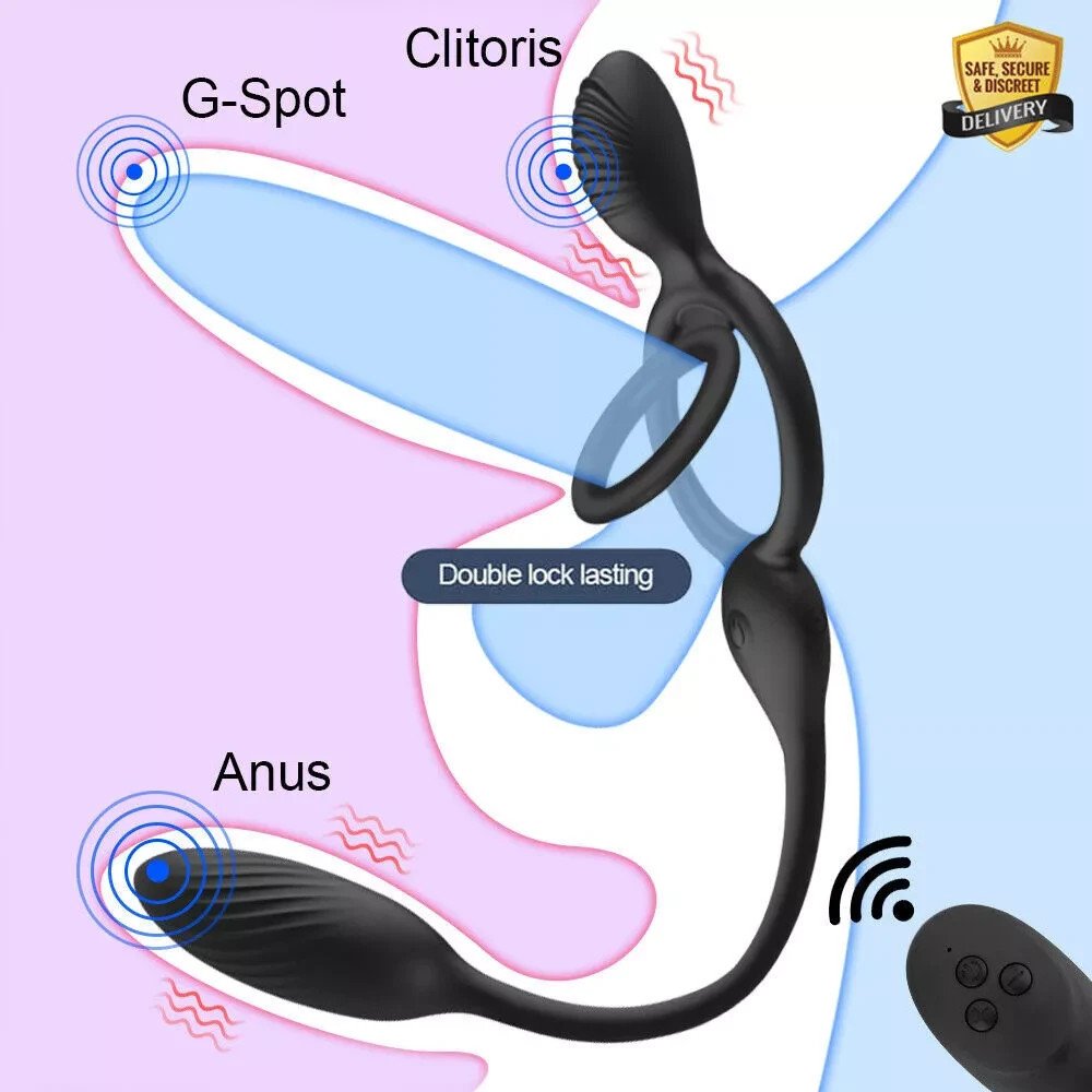 Vibrating Penis Cock Ring Vibrator Prostate Massager Stimulator Couples Sex Toy