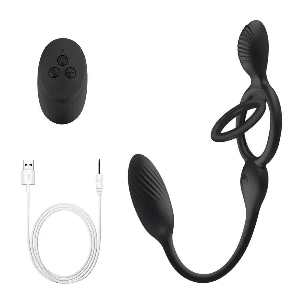 Vibrating Penis Cock Ring Vibrator Prostate Massager Stimulator Couples Sex Toy