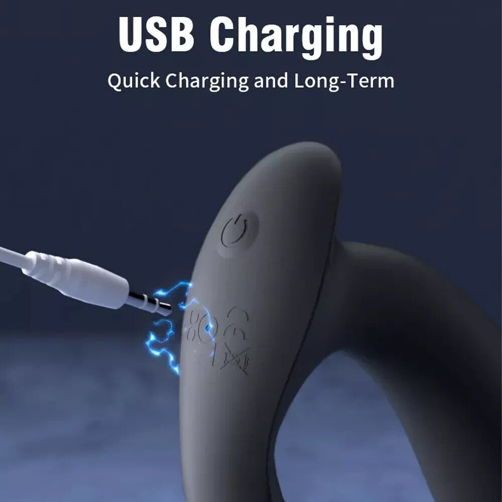 Penis Ring Anal Bead Butt Plug Vaginal Vibrator Prostate Massager Remote Sex Toy - Image 3