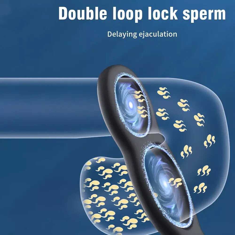 Penis Ring Anal Bead Butt Plug Vaginal Vibrator Prostate Massager Remote Sex Toy - Image 4