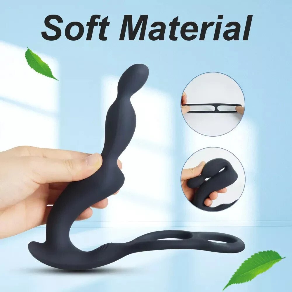 Penis Ring Anal Bead Butt Plug Vaginal Vibrator Prostate Massager Remote Sex Toy - Image 8