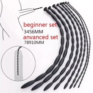 Male Long Silicone Sounding Trainer Plug Urethral Stretcher Dilator Enhancer AU