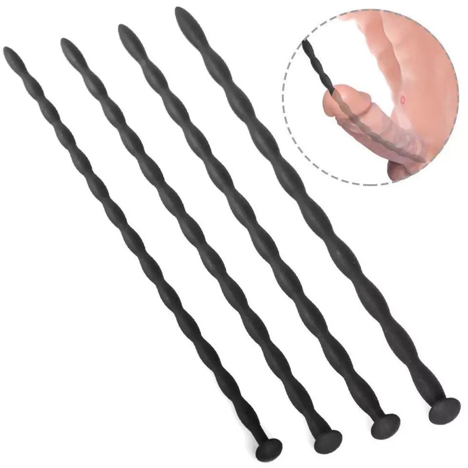 Male Long Silicone Sounding Trainer Plug Urethral Stretcher Dilator Enhancer AU - Image 6