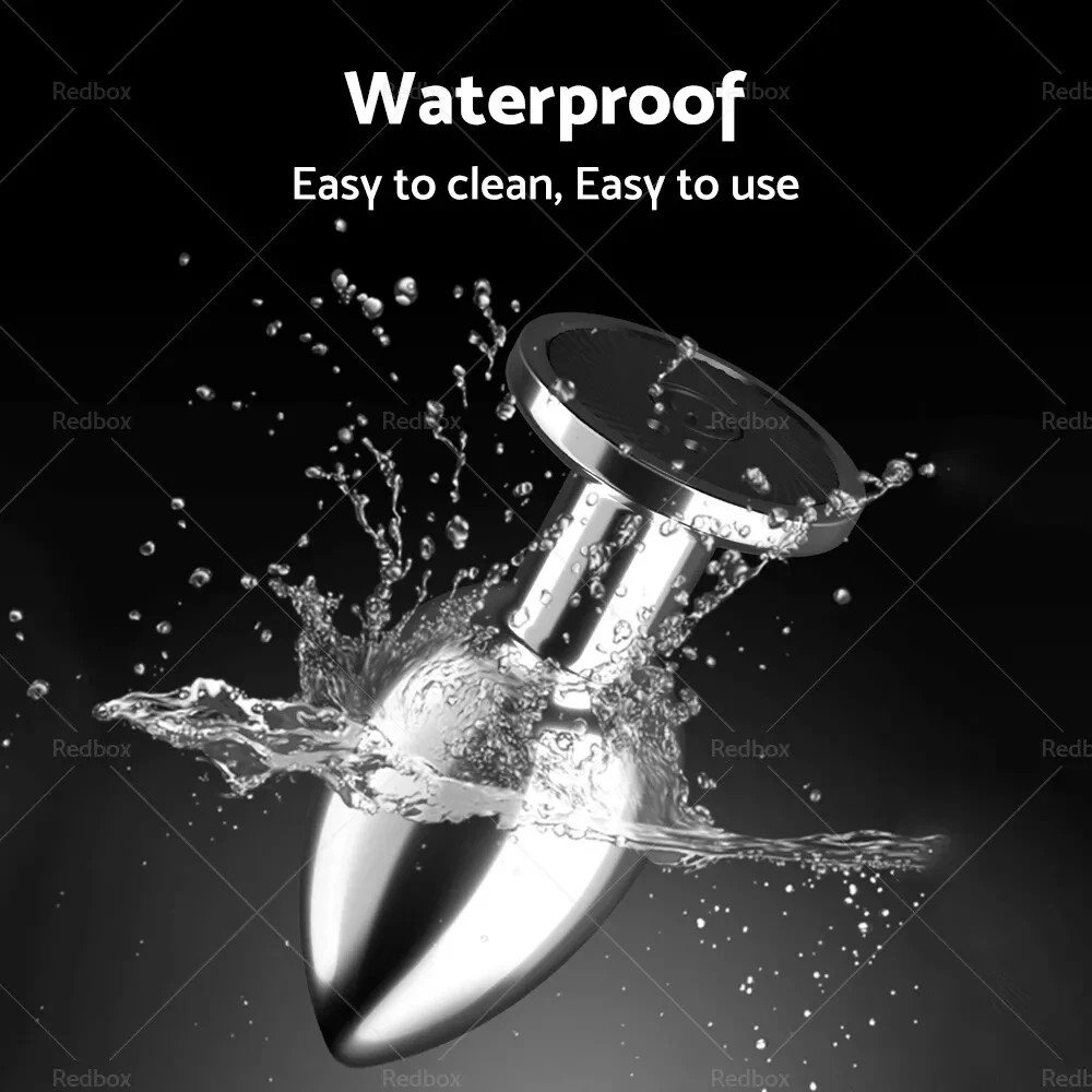 Vibrating Anal Vibrator Butt Plug Remote Control Prostate Massager Metal Sex Toy