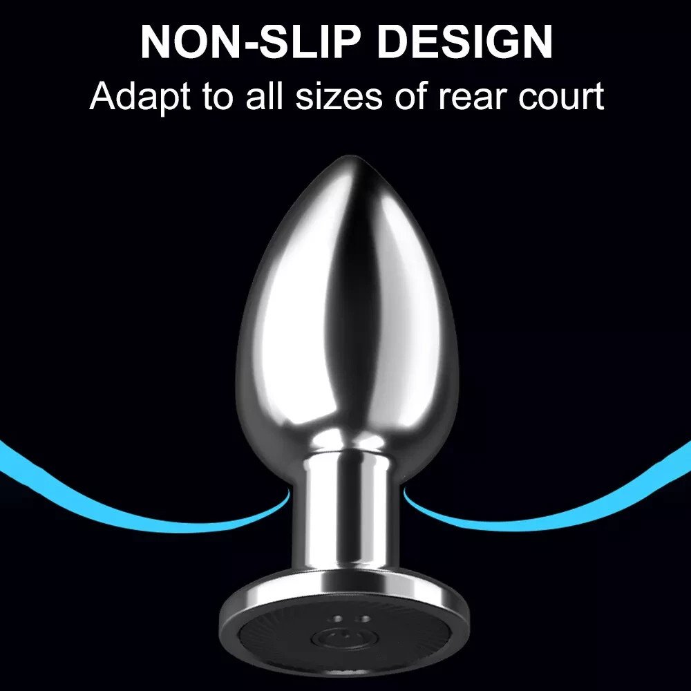 Vibrating Anal Vibrator Butt Plug Remote Control Prostate Massager Metal Sex Toy
