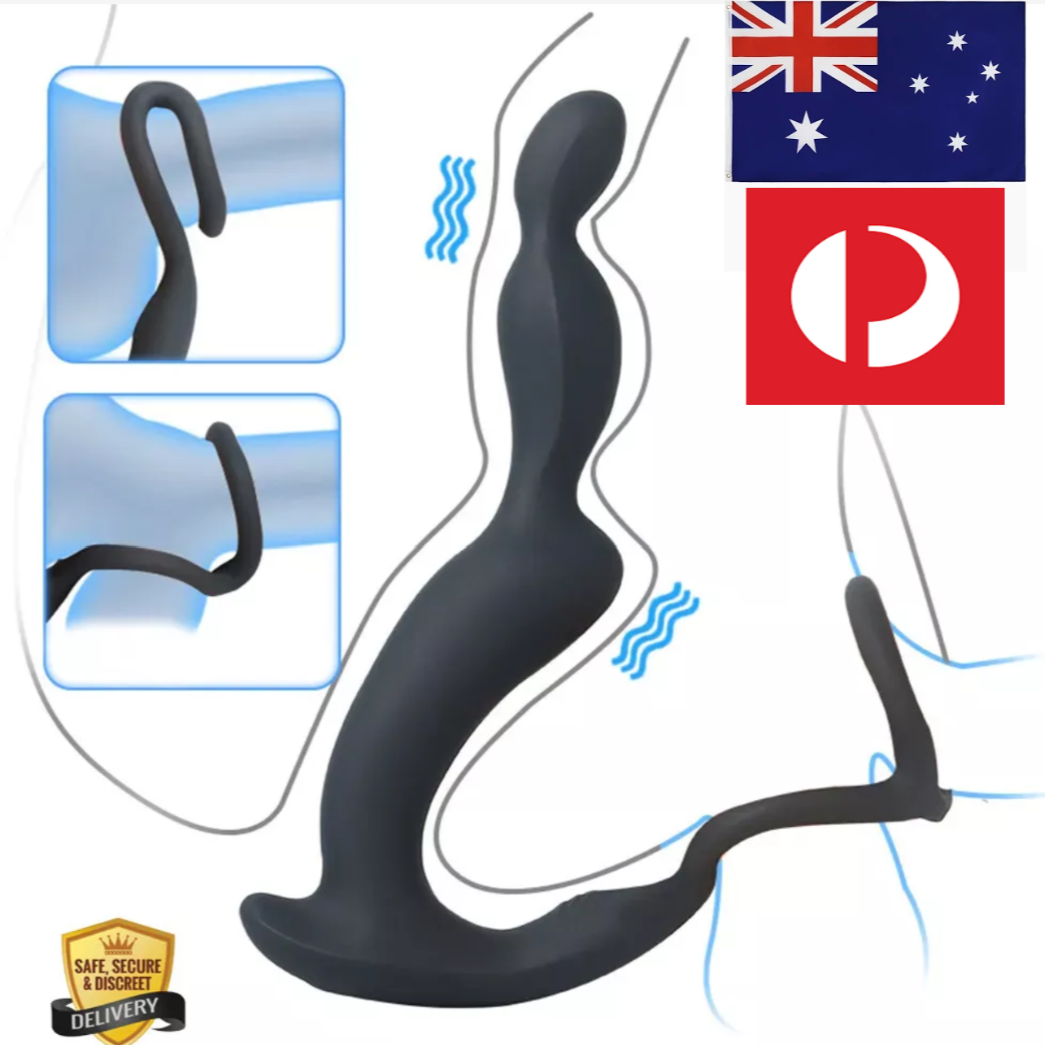 Penis Ring Anal Bead Butt Plug Vaginal Vibrator Prostate Massager Remote Sex Toy
