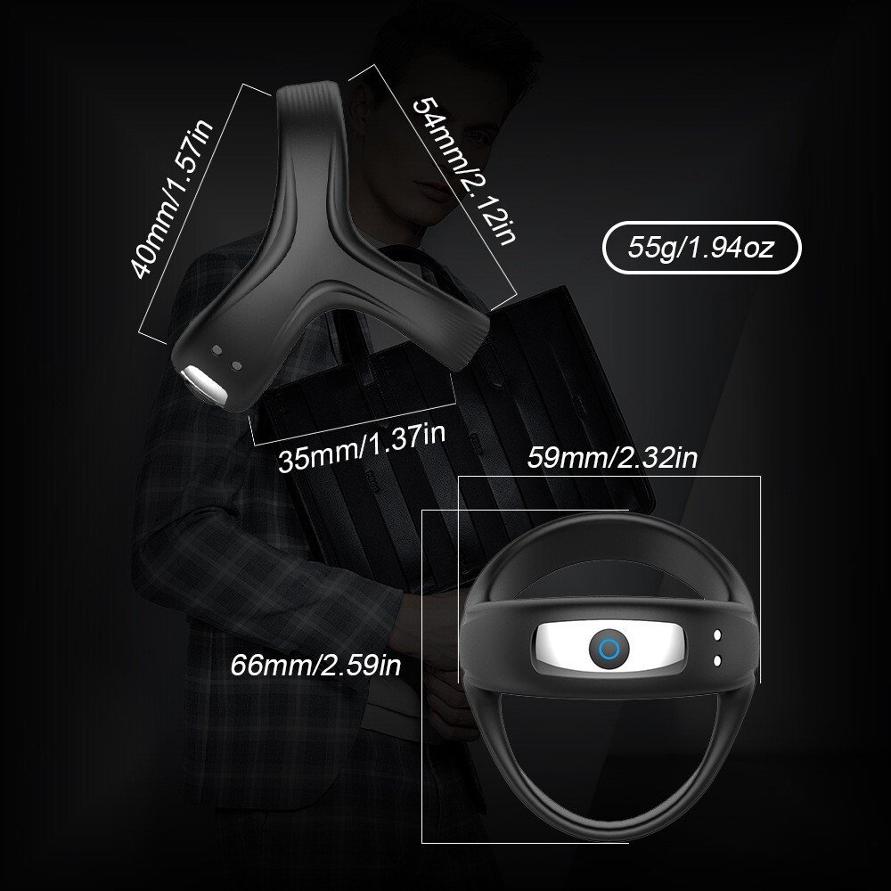 Vibrating Cock Ring Penis Vibrator G-Spot Clit Massager Couple Delay Men Sex Toy